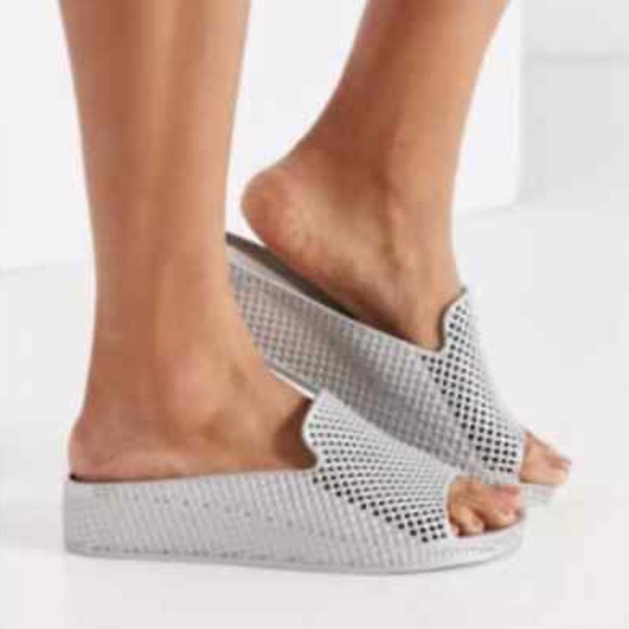 Jeffrey Campbell Havana Fling 2 Silver Jelly Wedge Slide Sandal Size 10 - Picture 1 of 4